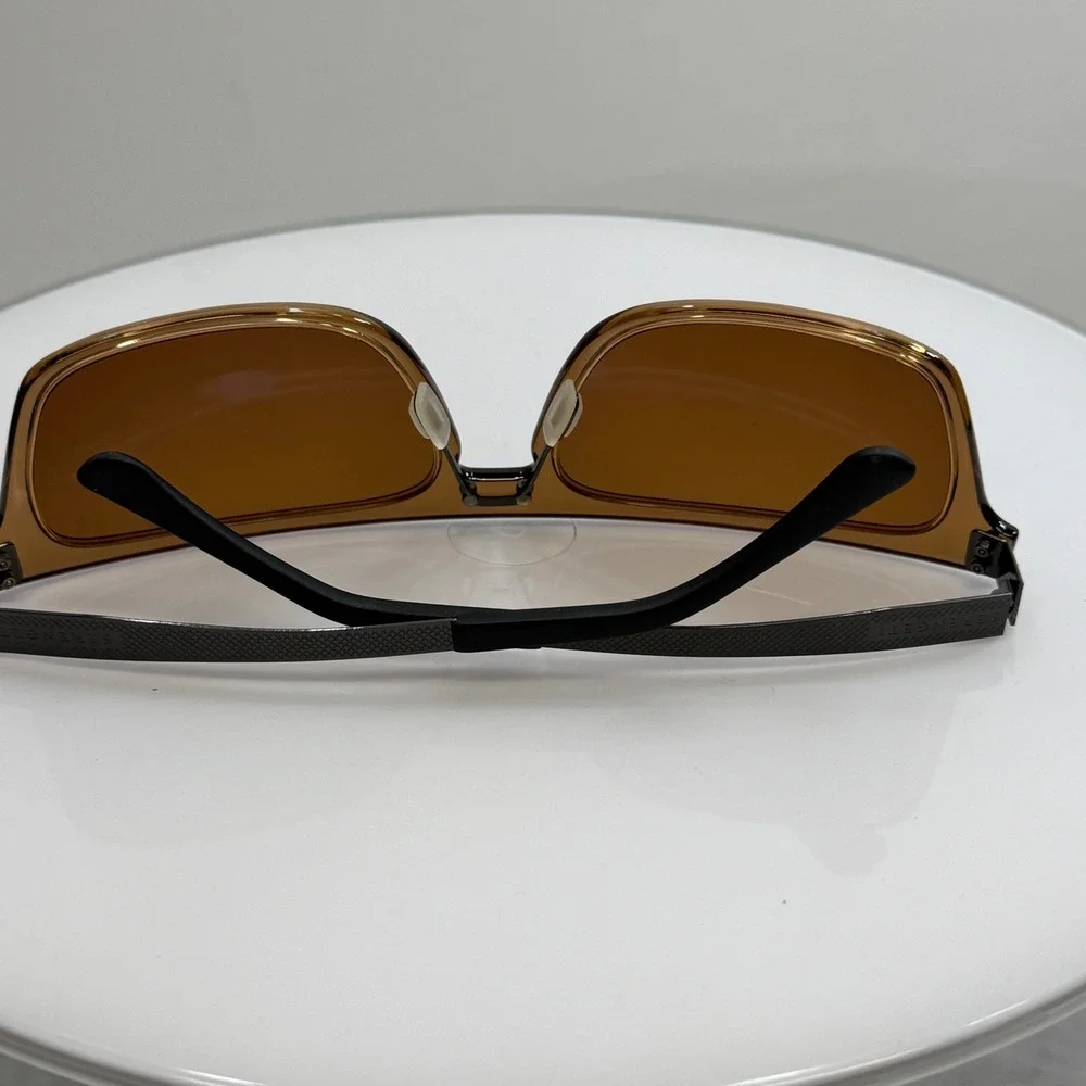 Serengeti Ferrara 7898 Polarized Sunglasses Mens‎ Brown Square Italy NOS